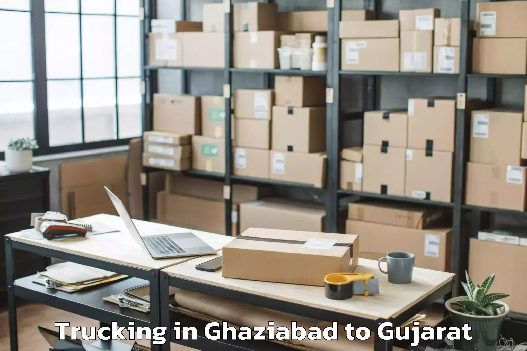 Book Ghaziabad to Bardoli Trucking Online